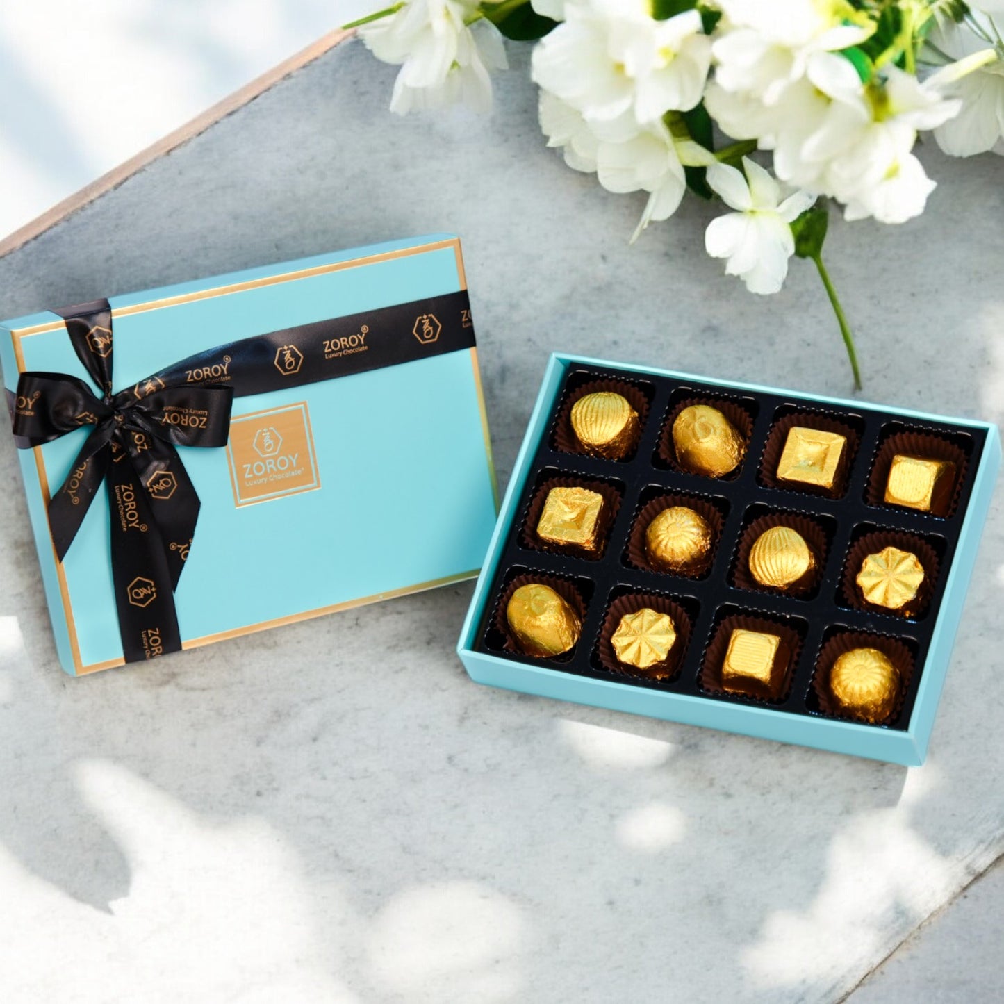 ZOROY Assorted Delite Chocolate Gift Box of 12 confection (132 Gms)