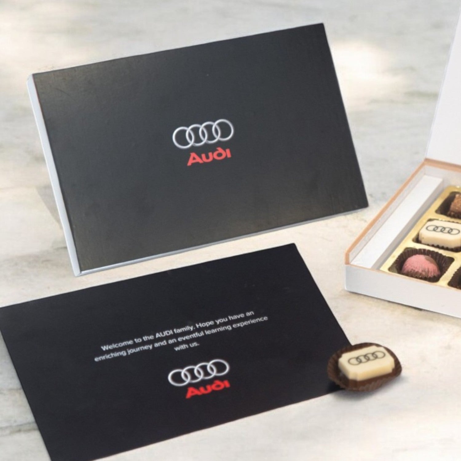 ZOROY Personalised Customised Photo Printed Wooden Chocolate Gift Box of 12 - Corporate  Gifts with Company Name, Brand Logo printed on Chocolates and Personalised Message Card