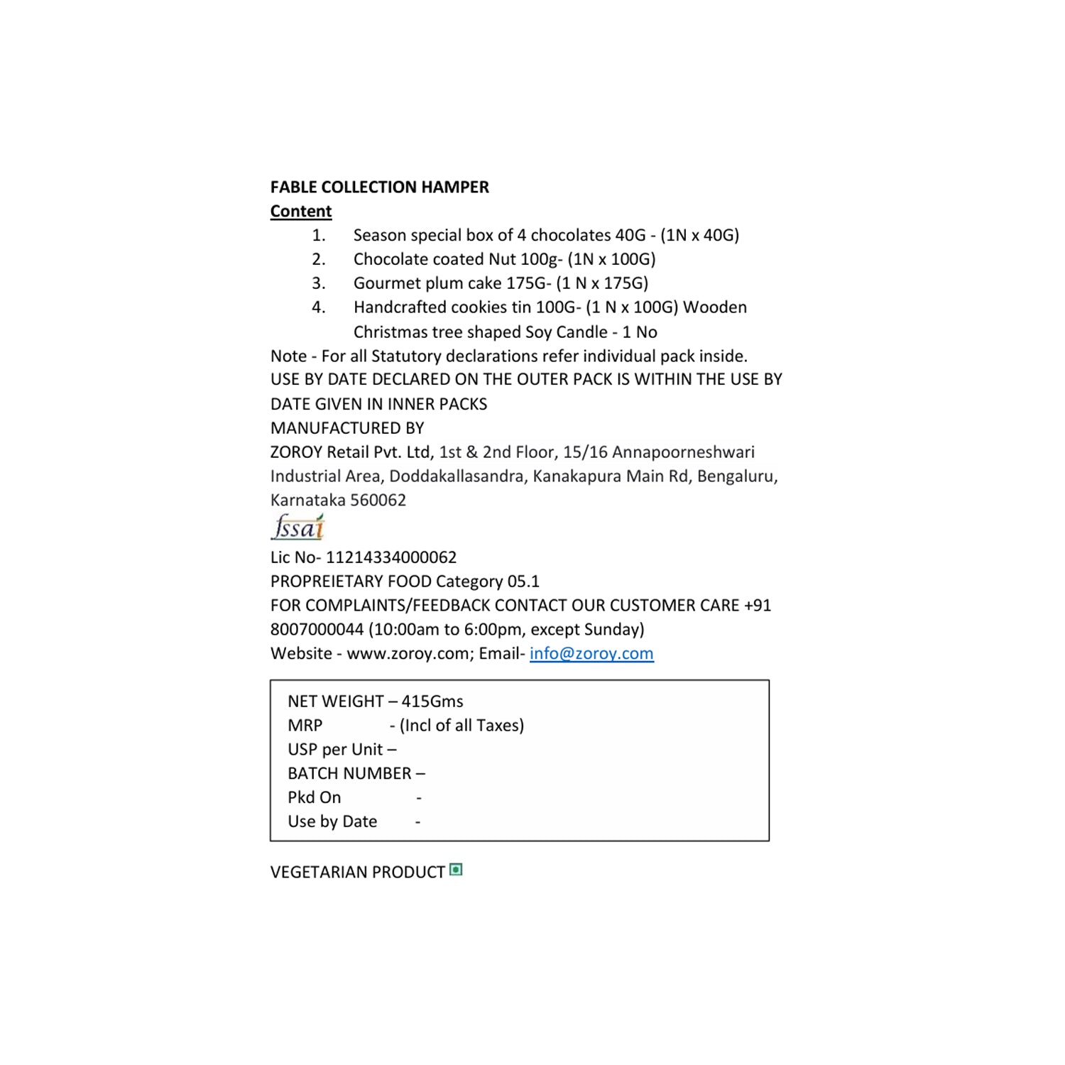 ZOROY The Fable Collectible Christmas Gift Hamper | Book-Shaped Keepsake Box with Plum Cake, Cookies, Chocolates, Nuts & Soy Candle | Premium, Secret Santa & Corporate Gifting