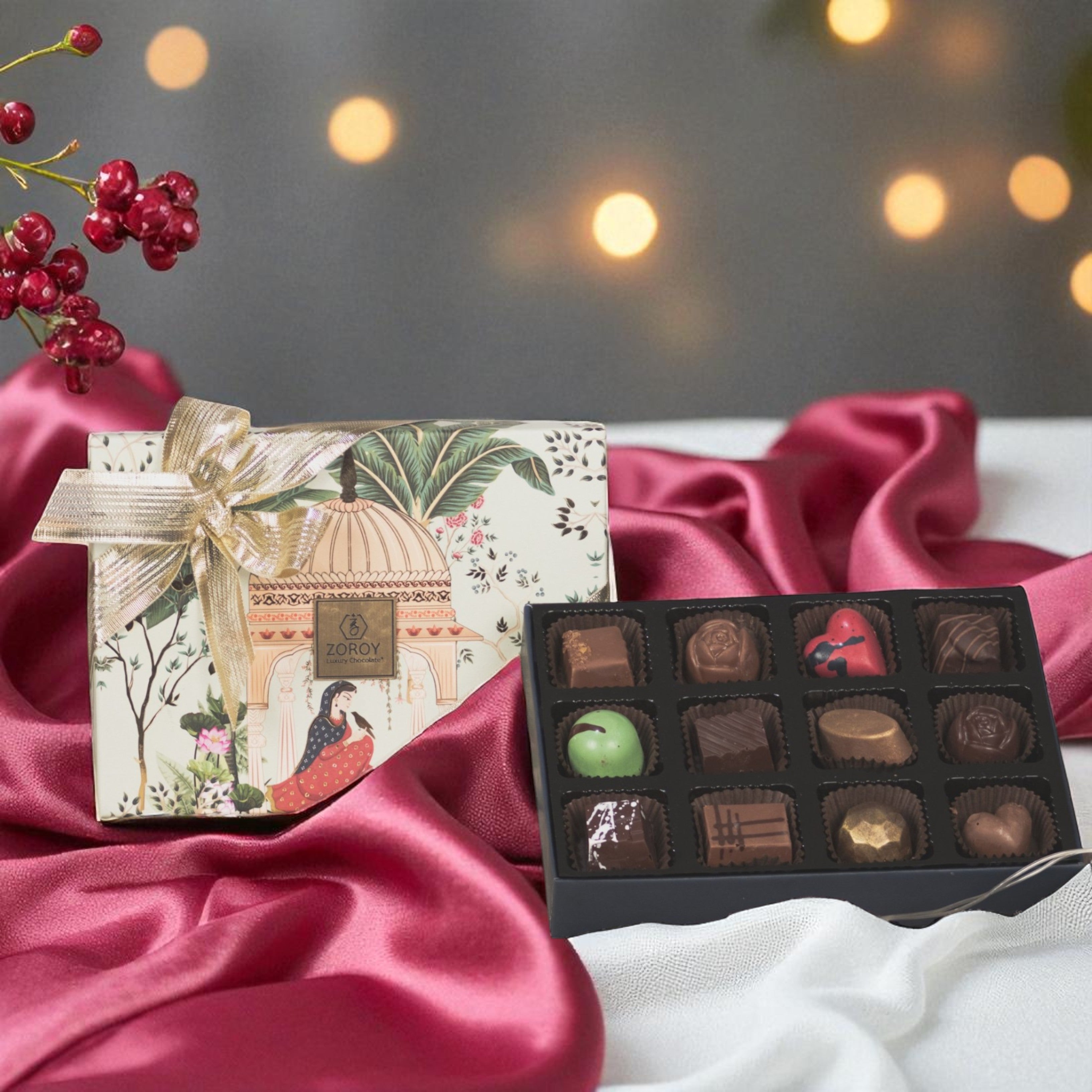 ZOROY Diwali Festive Box of 12 Assorted Chocolate