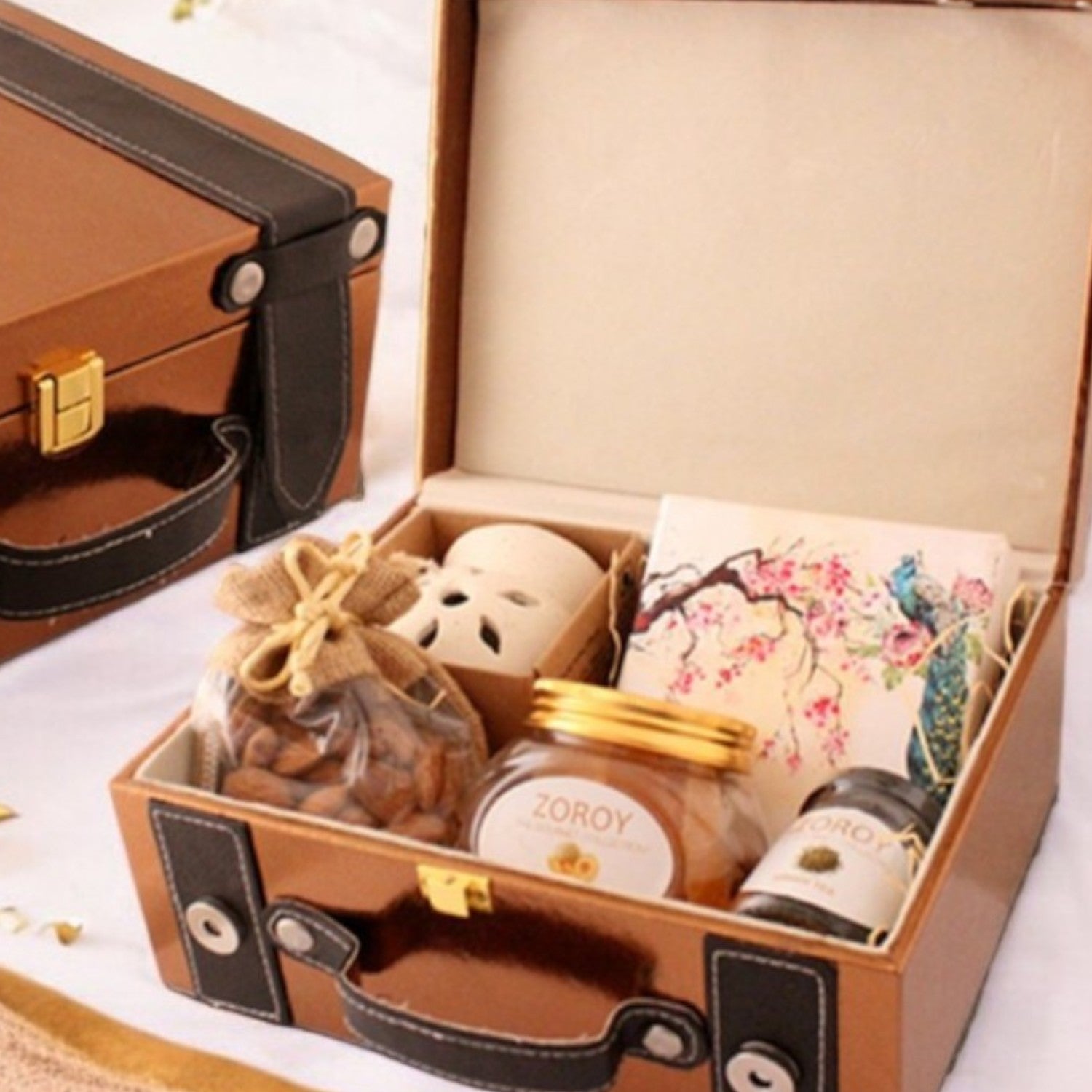 Diwali Mini suitcase hamper of chocolates, dry fruits and other goodies