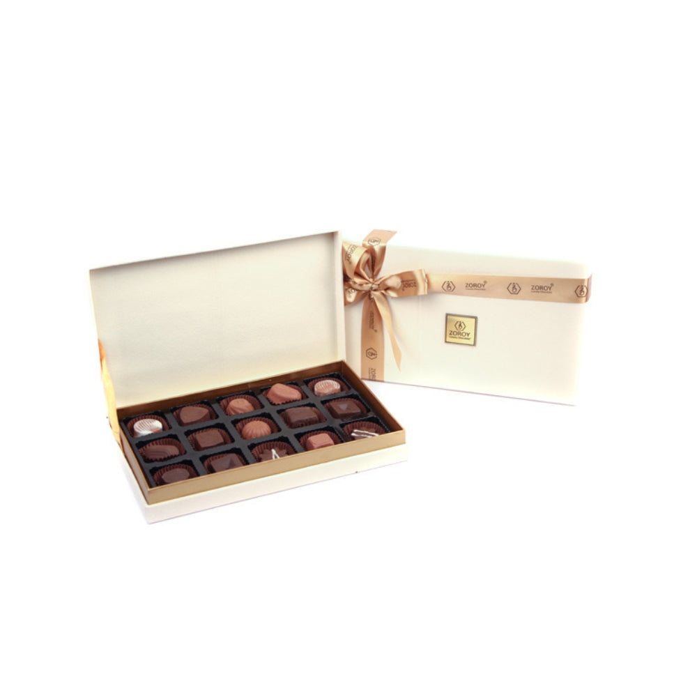 ZOROY Classic Suede Box of 15 Assorted Delite Chocolate pralines Gift Box (165 Gms)