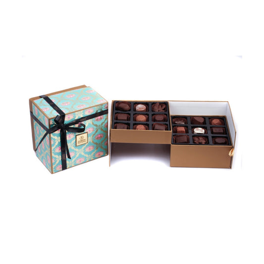 ZOROY Double decker special festive Collection box of 27 soft centered Chocolates ( 297 Gms)