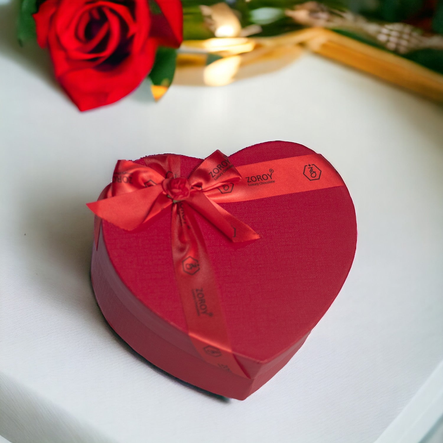 ZOROY Valentines Special- Heart box with 27 milk chocolate hearts