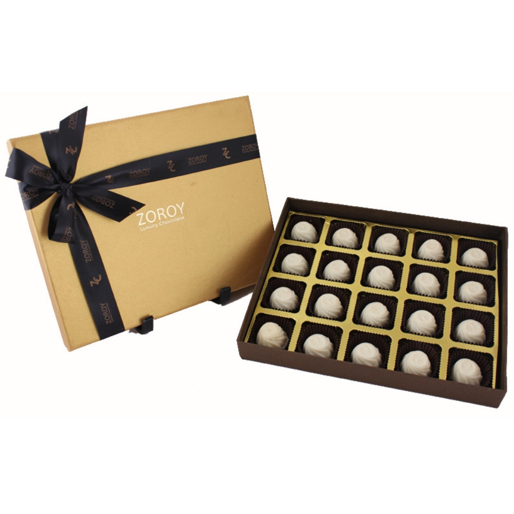 ZOROY Box of 20 Assorted Delite White chocolate pralines Gift Box - (220 Gms)