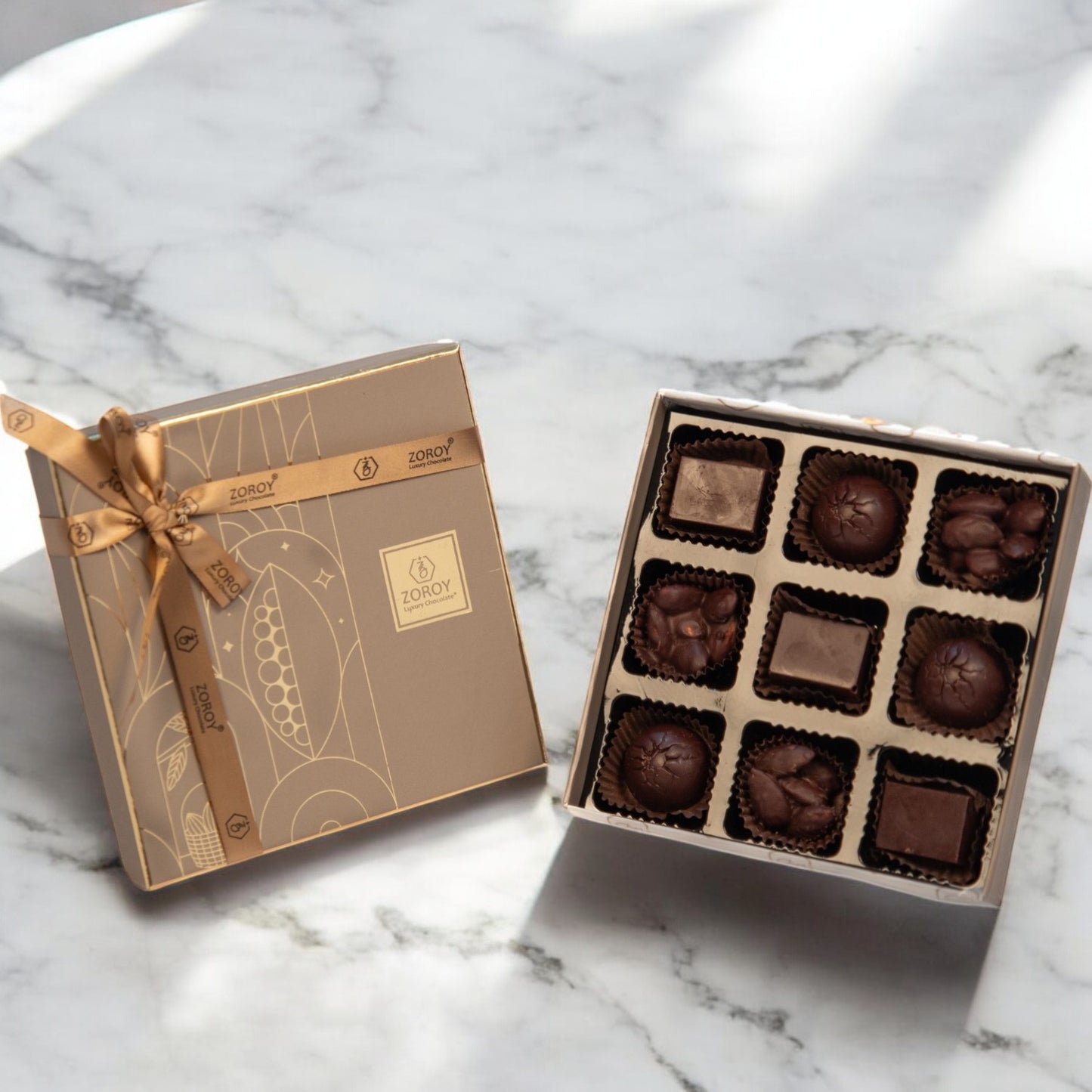 ZOROY 59% Vegan Dark Sugarfree Chocolates | No added Sugar | No Maltitol | Stevia Sweetened | 9nos
