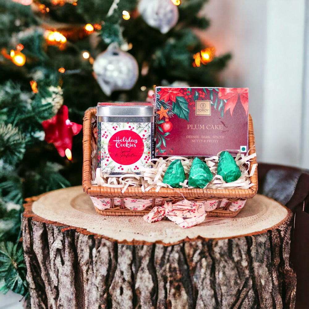 ZOROY LUXURY CHOCOLATE Christmas Essentials Gift Basket Combo of Assorted Goodies For Celebration Festive Corporate Christmas X Mas Marry Weeding Surprise Chocolate Gift Hamper Box