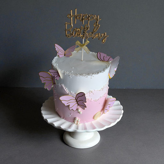 Dainty Butterfly theme pearl cake