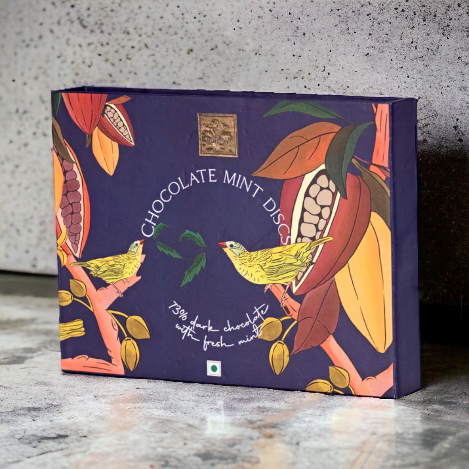 ZOROY Mint Disc with 73% Dark Chocolate | Vegan | After Dinner fresh Mint