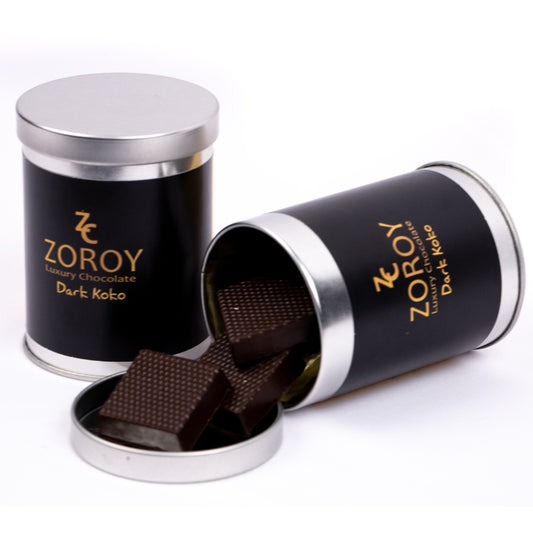 ZOROY Twin set of 2 Dark Chocolate with Reusable Tins Gift Box (220 Gms)