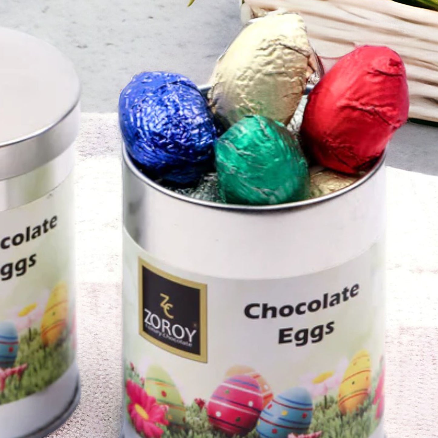 ZOROY Easter Egg's Chocolate with Reusable Tin Gift Pack - 132 Gms