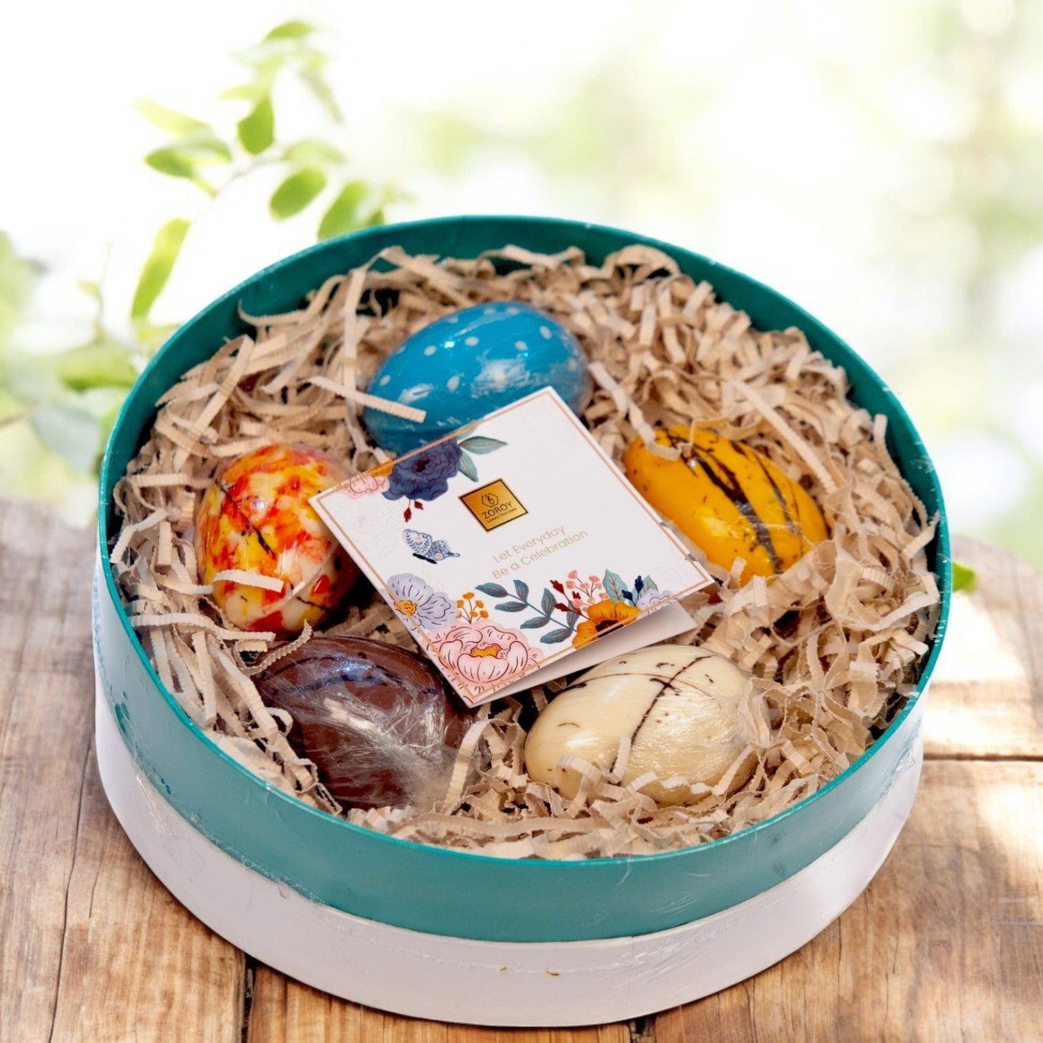 ZOROY Luxury Chocolate Easter Candy-Filled Colorful Eggs – Set of 5| Festive Gifting|Ideal for Easter Egg Hunts, Basket Stuffers, and Holiday Gifts | Premium Chocolate Holiday Gift Treats & Goodies