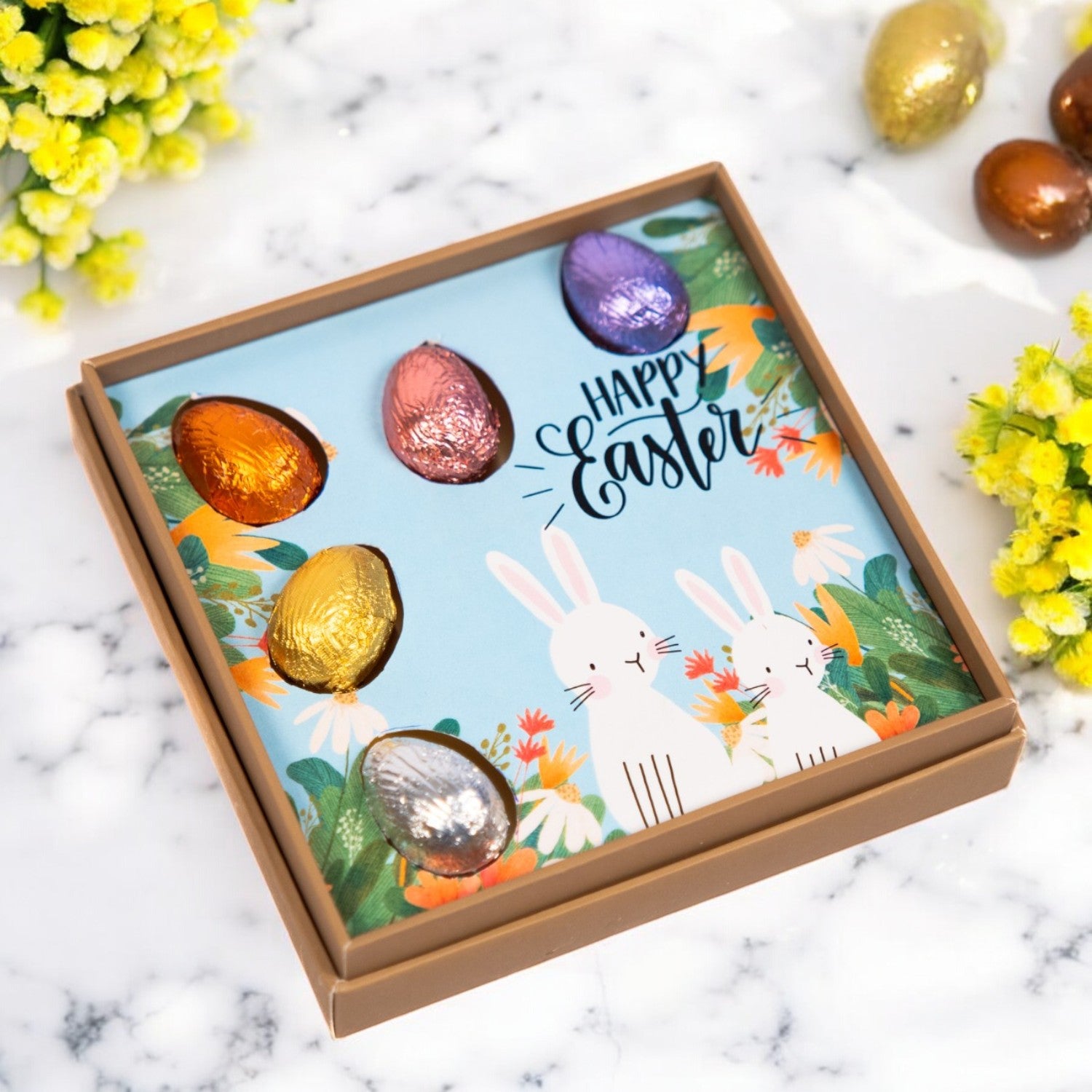 ZOROY Luxury Chocolate Easter Chocolate Egg Box | Pack of 5 Mini Choco Eggs | Premium Milk Chocolate Treats | Easter Basket Filler, Egg Hunt Goodies, Party Favors & Festive Gifting for Kids & Adults