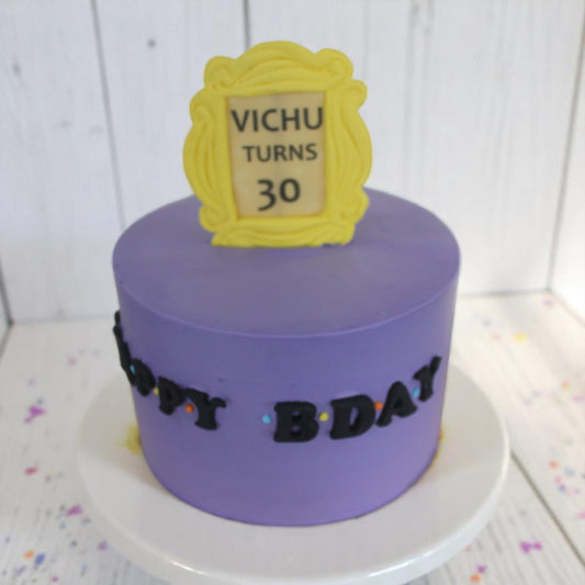 Friends-Themed Purple Door Cake
