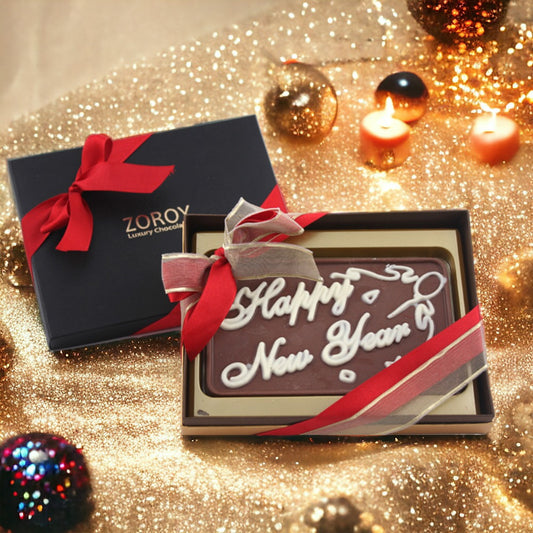 ZOROY "Happy New year" Milk chocolate message bar