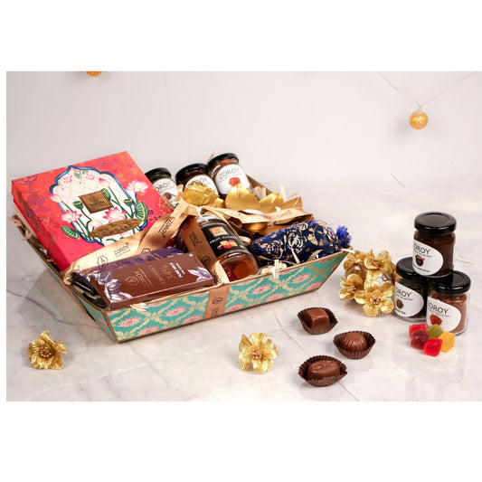 ZOROY Sensation Basket with Chocolates and other Assorted Goodies Gift Combo