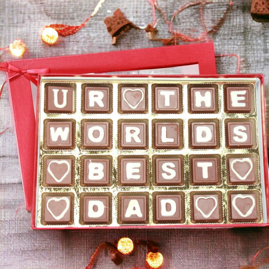 ZOROY Milk Chocolate Message box for fathers Day