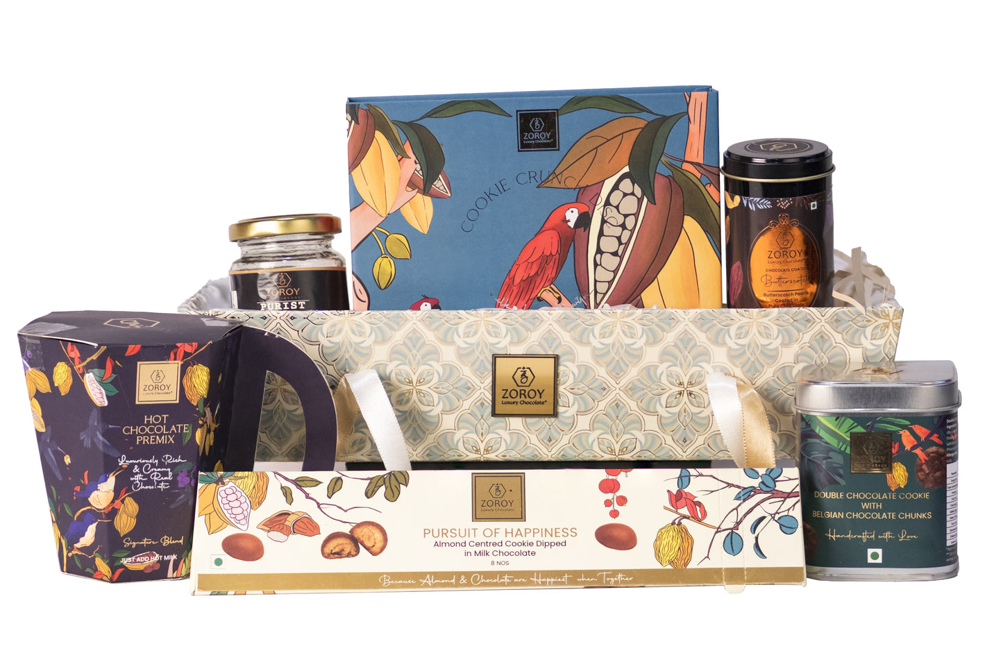 ZOROY Luxury Chocolate Moroccan Gift Combo Hamper | A Resuable Box with Assorted Gourment Goodies for Corporate Celebration Diwali Christmas Anniversary Birthday Online Chocolate Gifts Sets