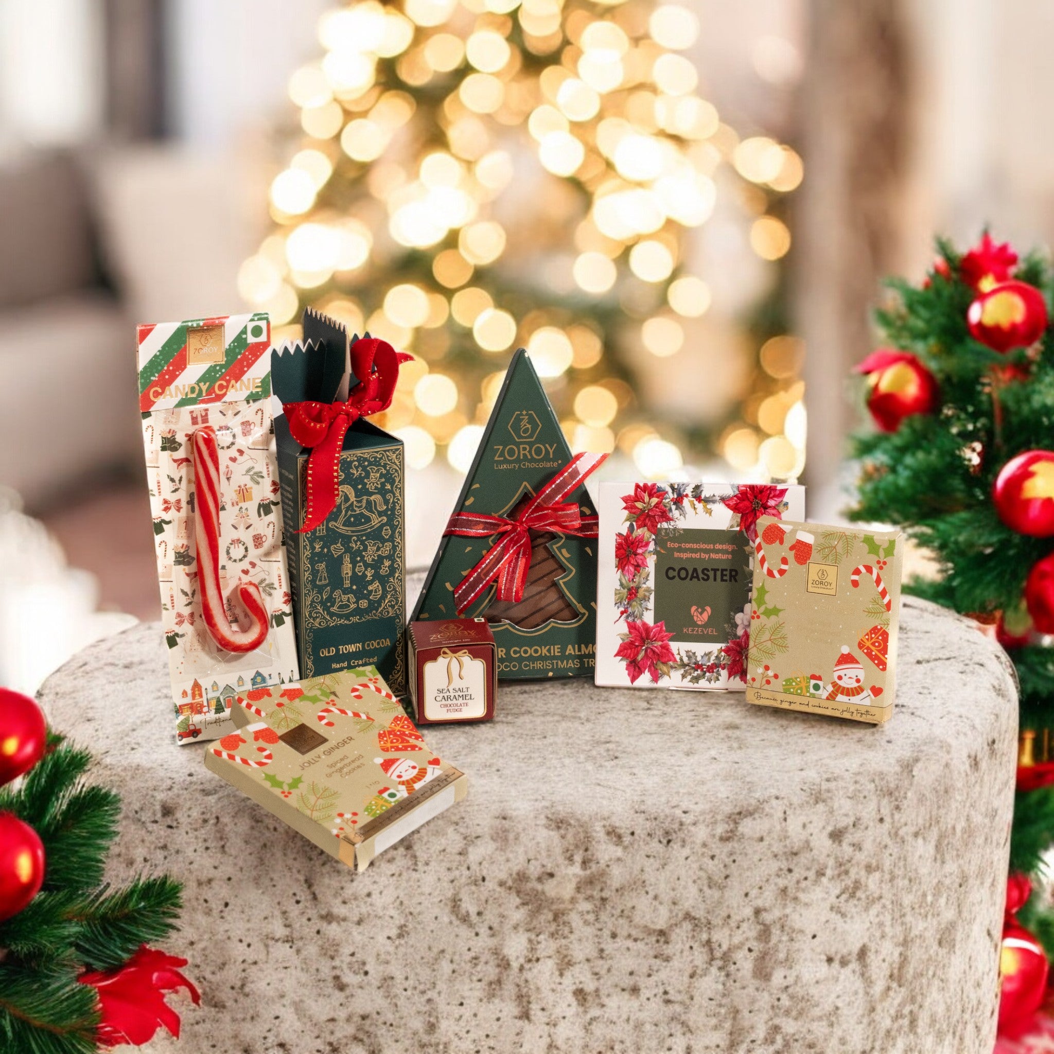 ZOROY Nutcracker Palace Christmas Gift Hamper | Double Door Keepsake Box with Choco Christmas Tree, Truffles, Fudge, Cookies & Coasters | Luxury, Secret Santa & Corporate Gifting