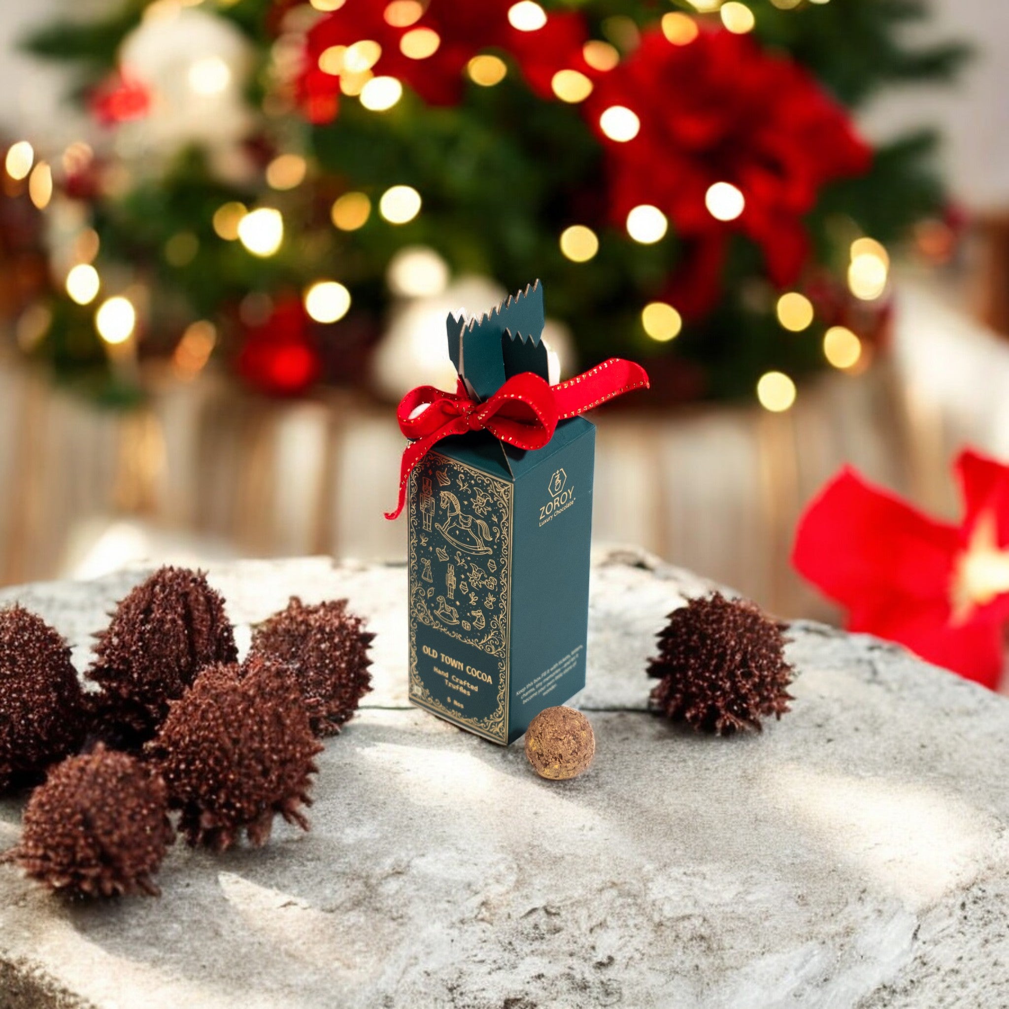 ZOROY Old Town Cocoa Truffles | Handcrafted Old-Fashioned Chocolate Truffles | Rich Cocoa-Dusted Premium Chocolates for Gifting, Festive Celebrations & Indulgence