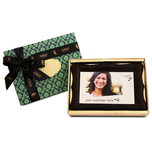 ZOROY Photo frame chocolate with edible photograph Gift Box - 200 Gms