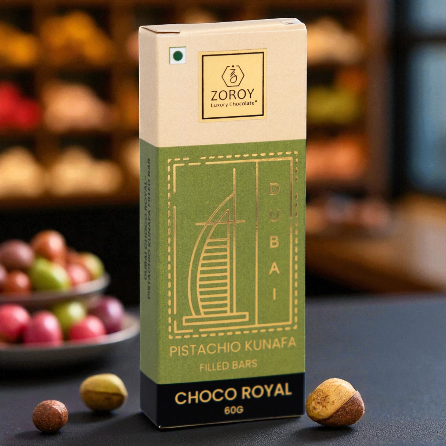 Pistachio Kunafa Choco Royal