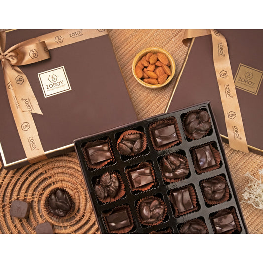 ZOROY 59% Vegan Dark Sugarfree Chocolates | No added Sugar | No Maltitol | Stevia Sweetened | 16nos