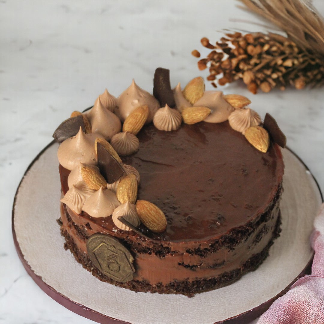 ZOROY Sugarfree Eggless Belgian Choco Almond Praline cake