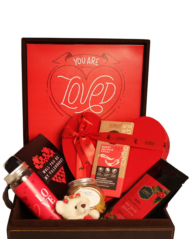 ZOROY Luxury Chocolate You are Loved Leather hamper