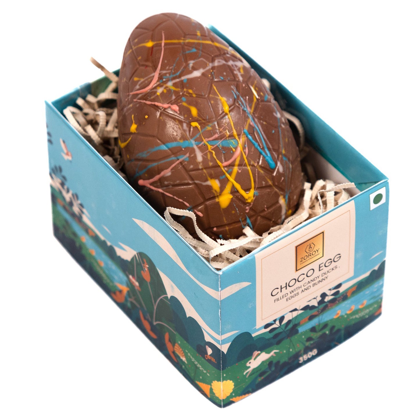 ZOROY Easter 1 Large Eggs with Bunnies and Ducks Gift Box