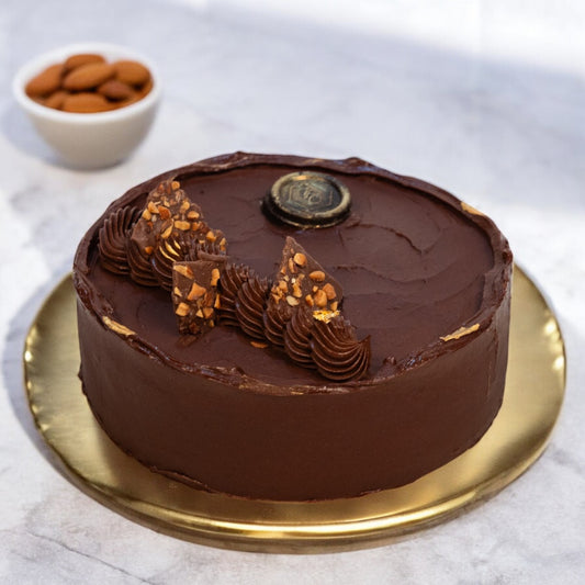 ZOROY Eggless Rich Chocolate Overload Almond Praline cake 500G
