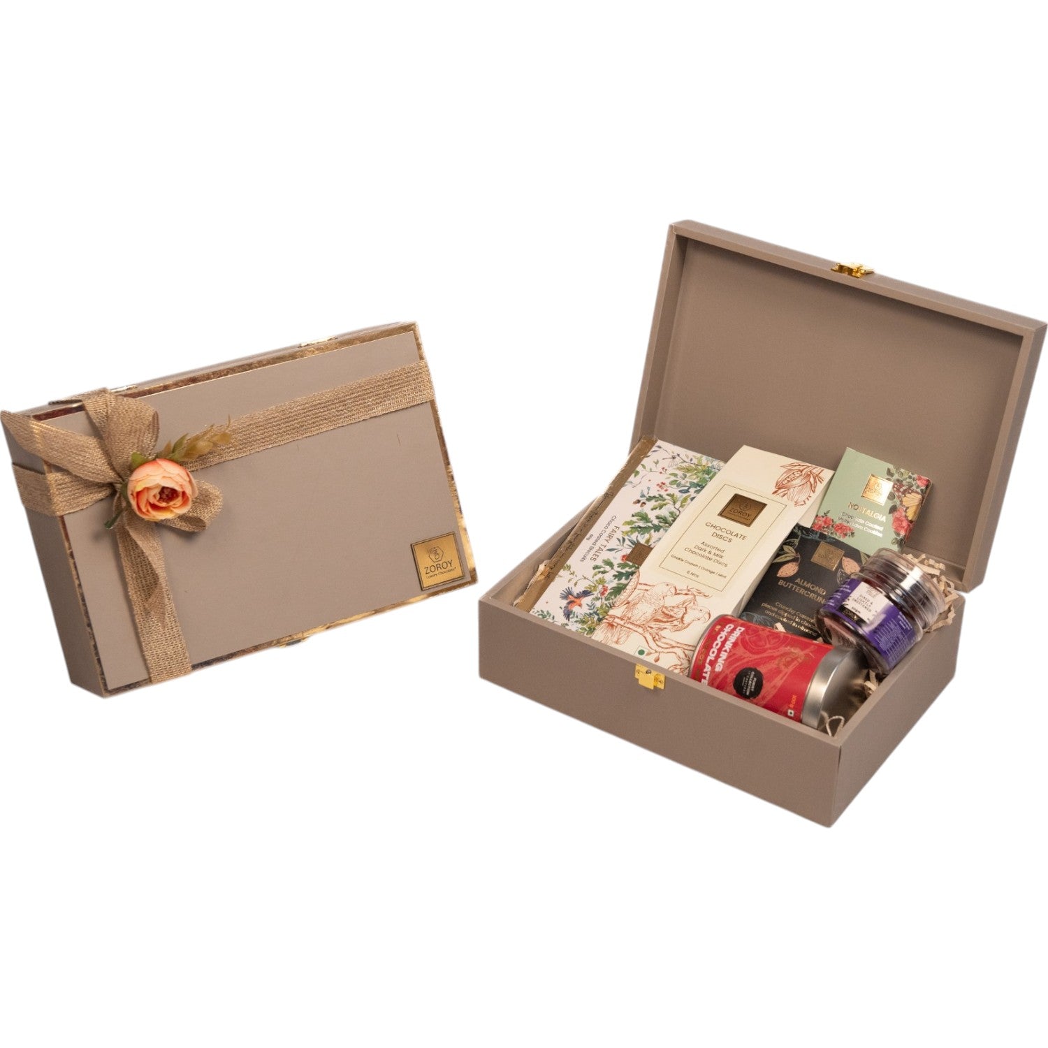 ZOROY Luxury Chocolate Anytime Wooden Treasure Chest Assorted Combo Hamper Pack| Keepsake Reusable Gift Box | Ideal Gift for Birthday, Anniversary, Corporate, House Warming, Wedding Diwali