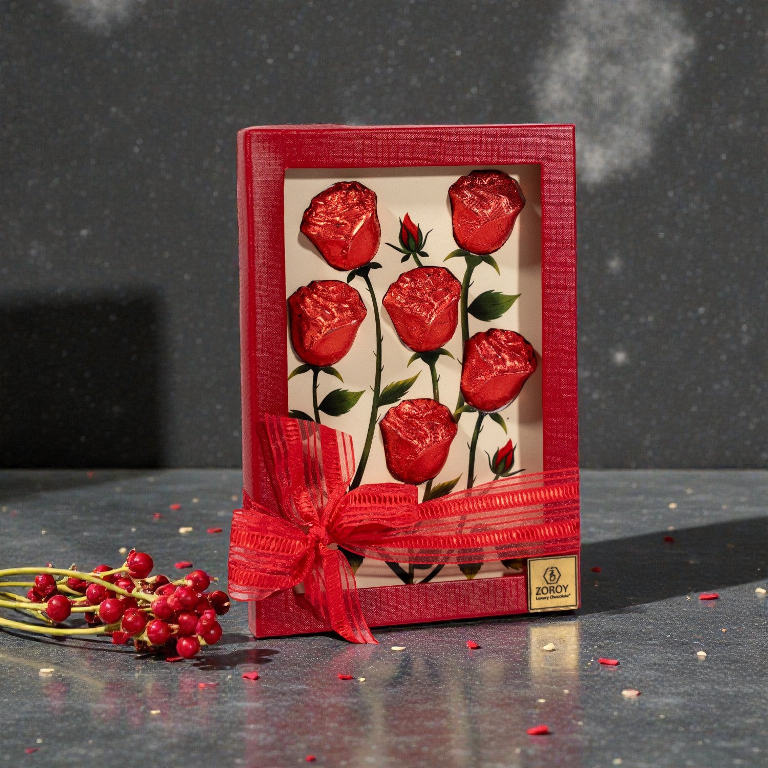 ZOROY Chocolate Rose Bouquet Box | Romantic Gift for Him & Her| Valentine edition | Birthday & Anniversary Chocolate Bouquet