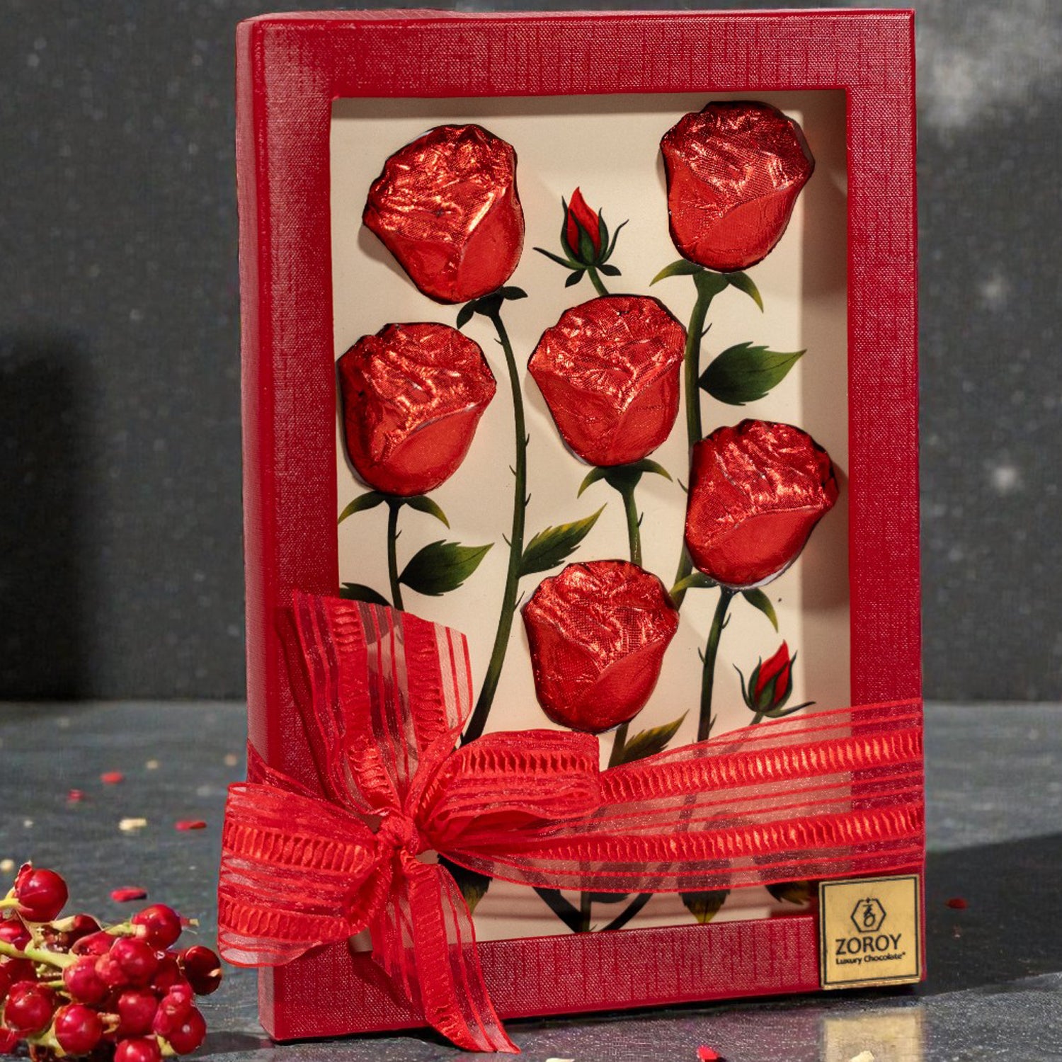 ZOROY Chocolate Rose Bouquet Box | Romantic Gift for Him & Her| Valentine edition | Birthday & Anniversary Chocolate Bouquet