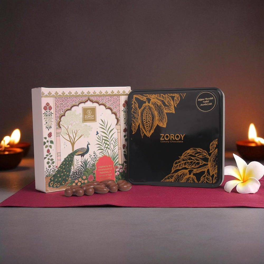 ZOROY Luxury Chocolate coated nuts | chocolate coated almond raisins b