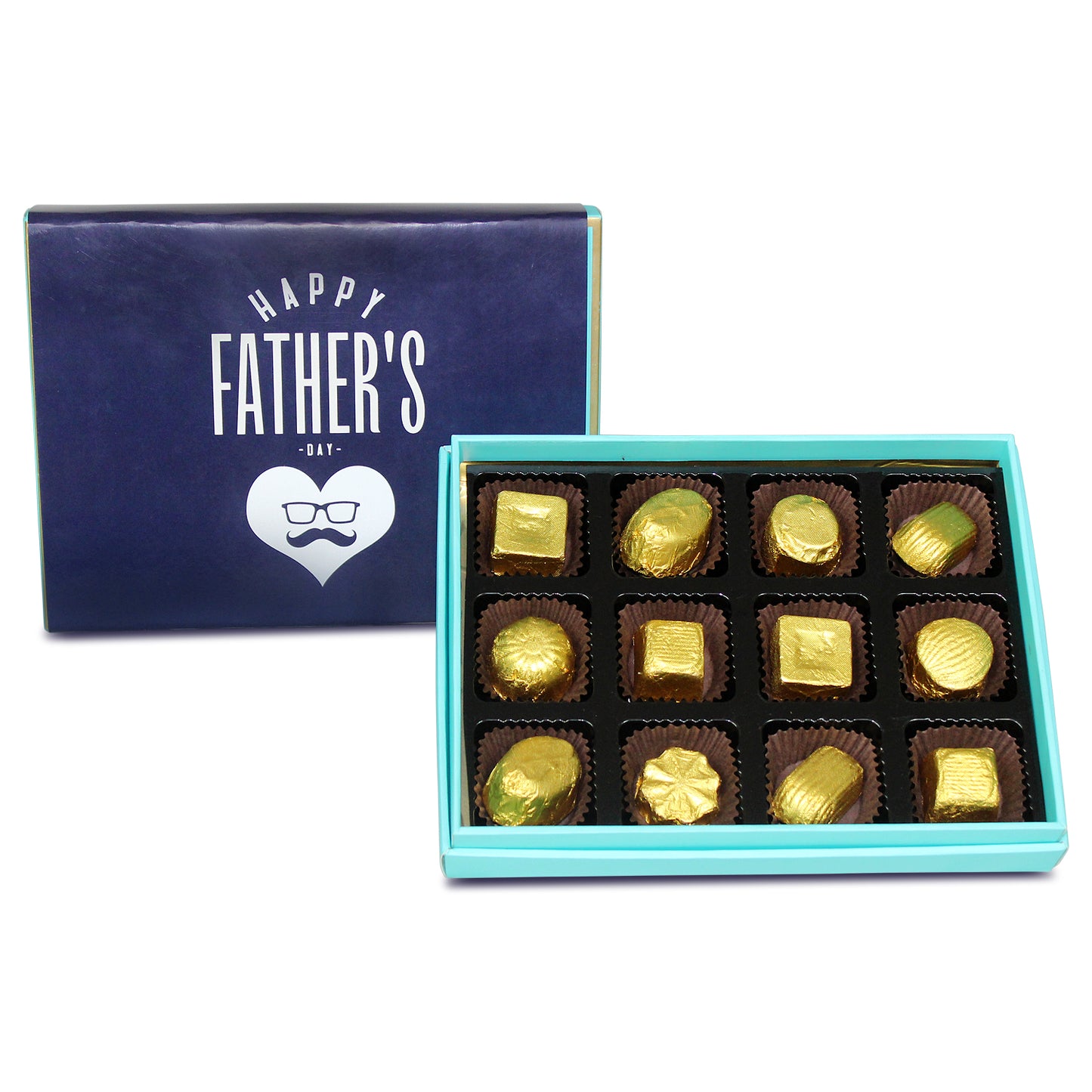 ZOROY Father's Day Assorted Chocolate Gift Box of 12 - 132 Gms