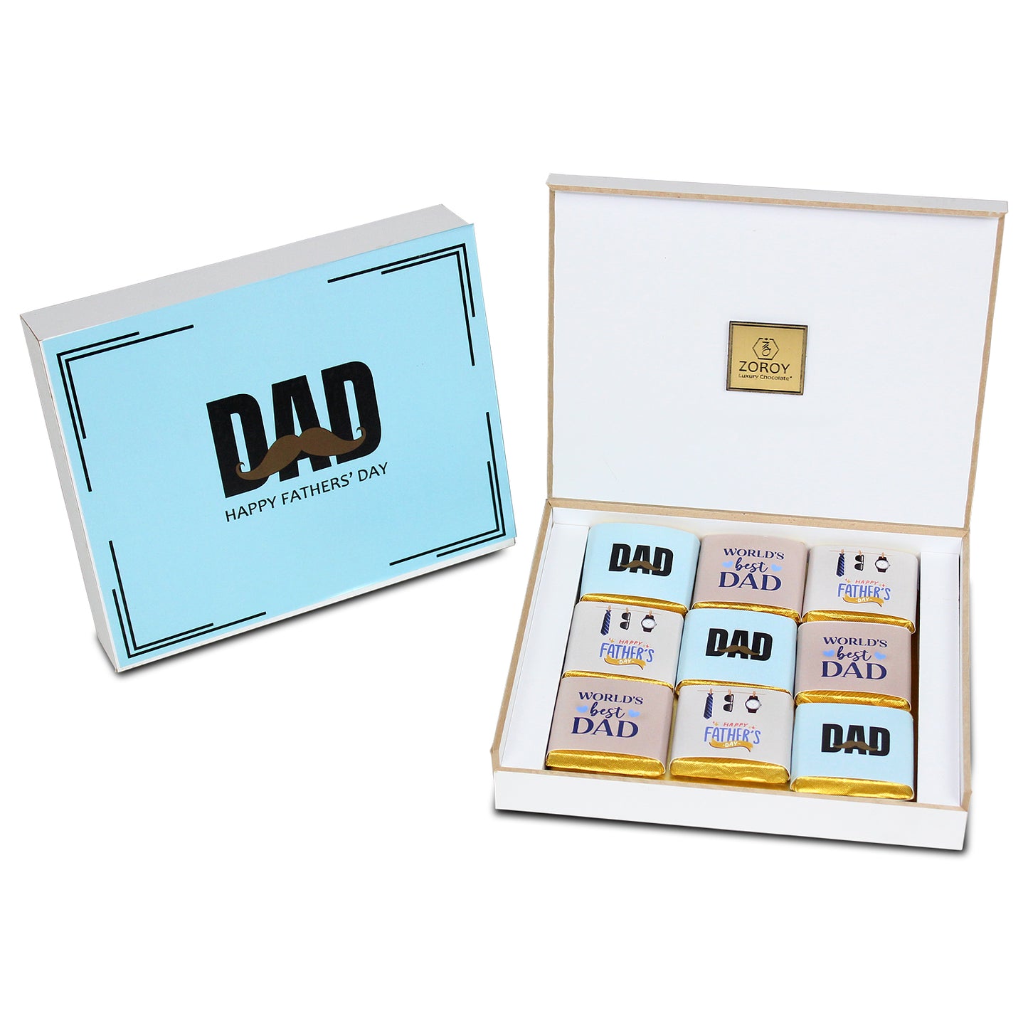 ZOROY Fathers day box of 9 almond cranberry delight  - 90 Gms