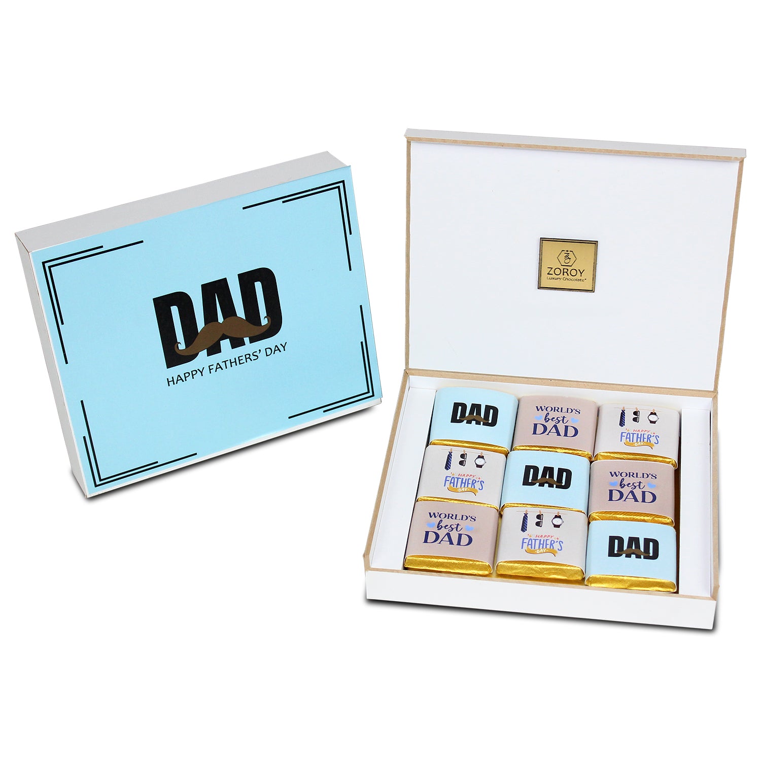 ZOROY Fathers day box of 9 almond cranberry delight  - 90 Gms
