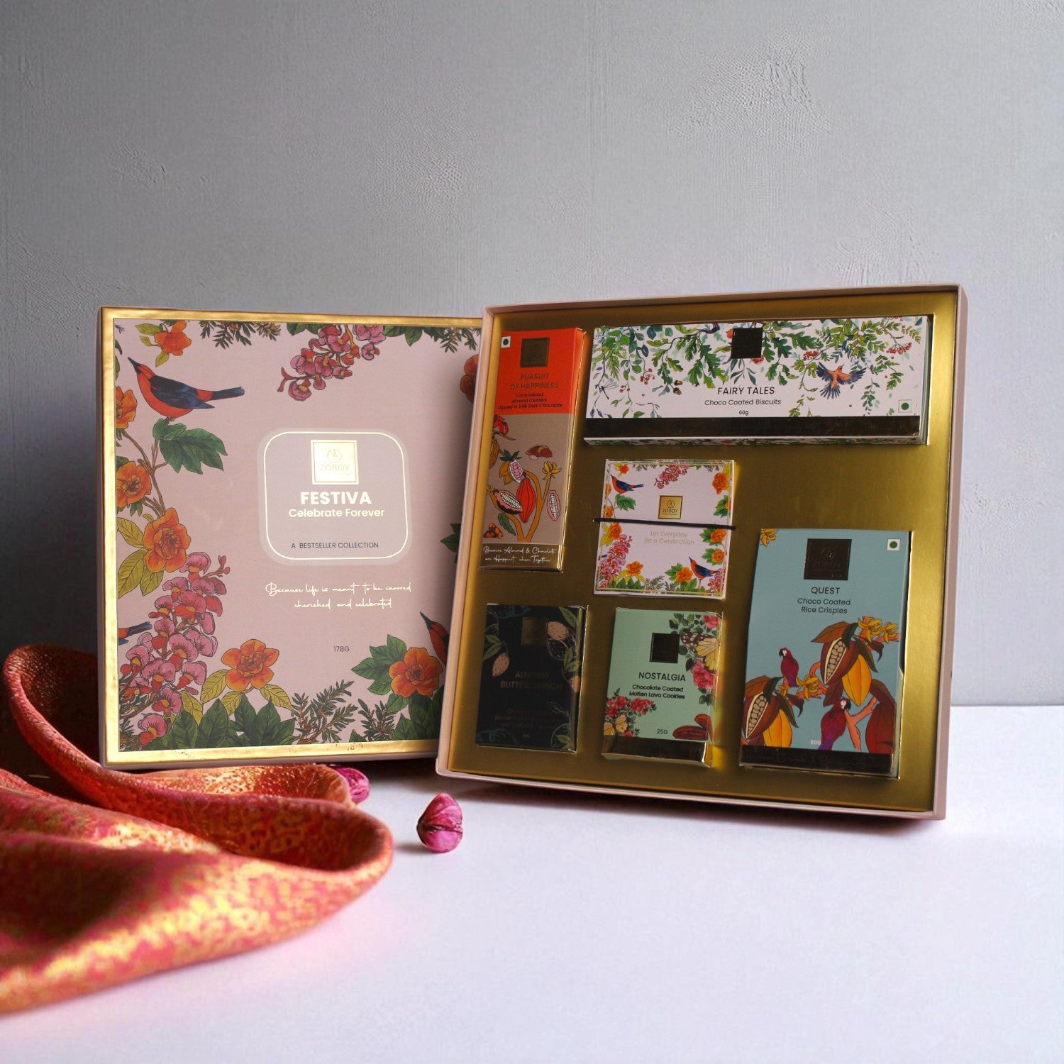 "ZOROY Festiva Hamper – Assortment of Bestselling Chocolates & Treats | Premium Festive Diwali & Bulk Corporate Gift Box "