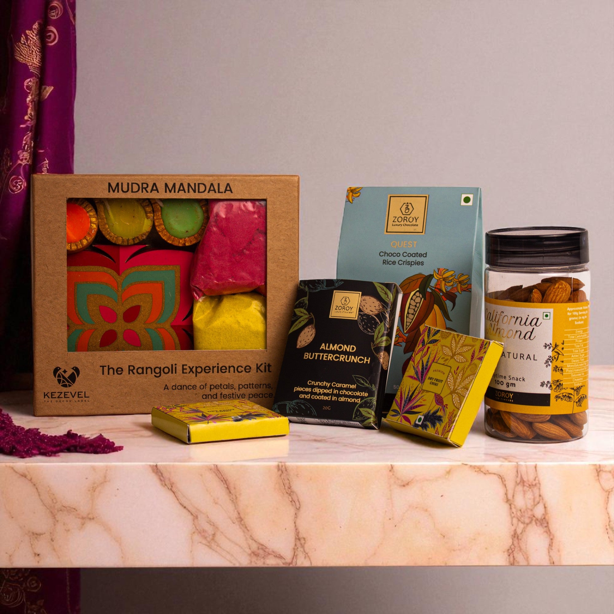 ZOROY The Fort Palace Hamper | Festive Gift Box with Chocolates, Dry Fruits, Rangoli Kit & Diyas | Premium Diwali & Bulk Corporate Gift Box "