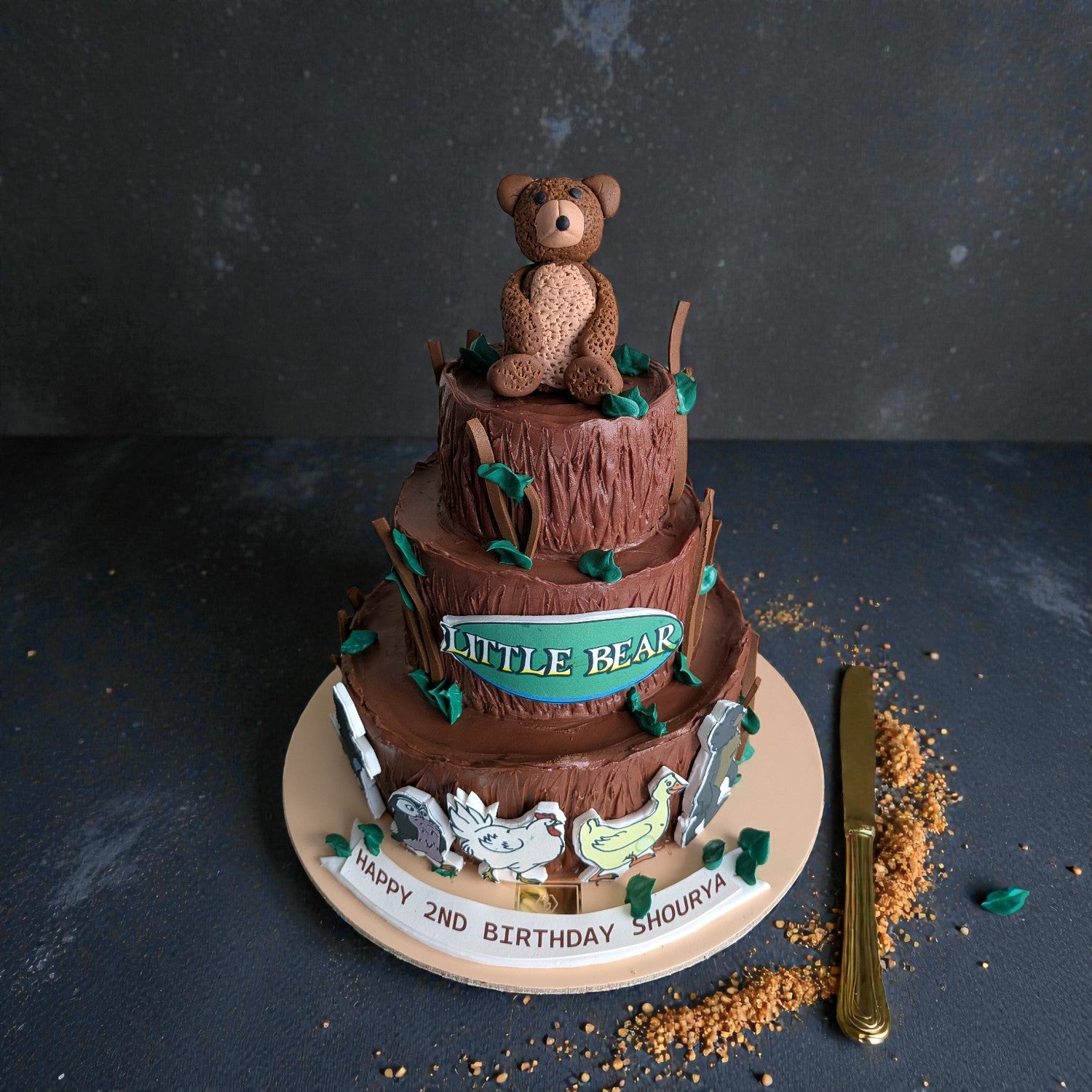 Little Bear Theme Mini 1 kg Tier Cake