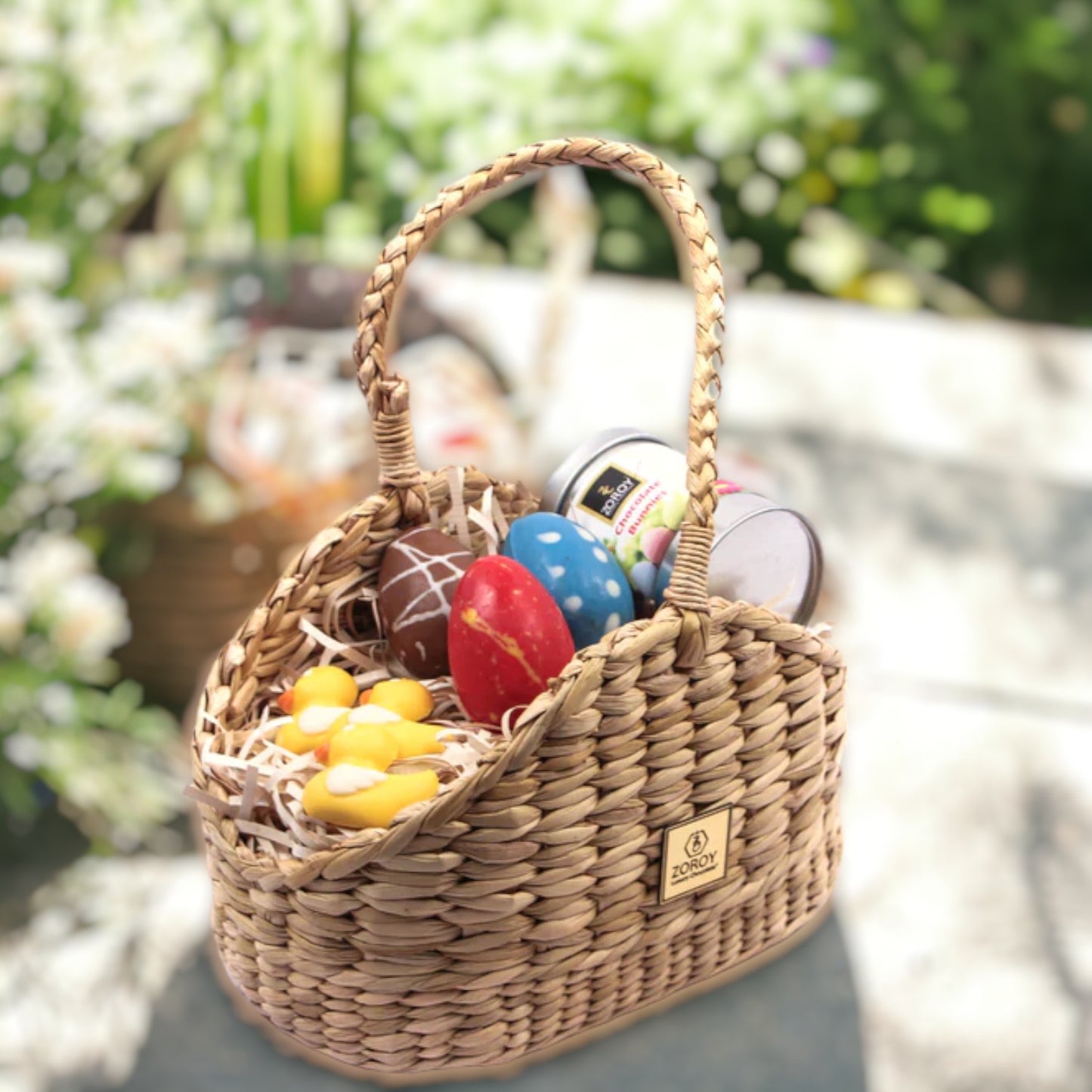 ZOROY Chocolate Natural Easter Basket of Happiness