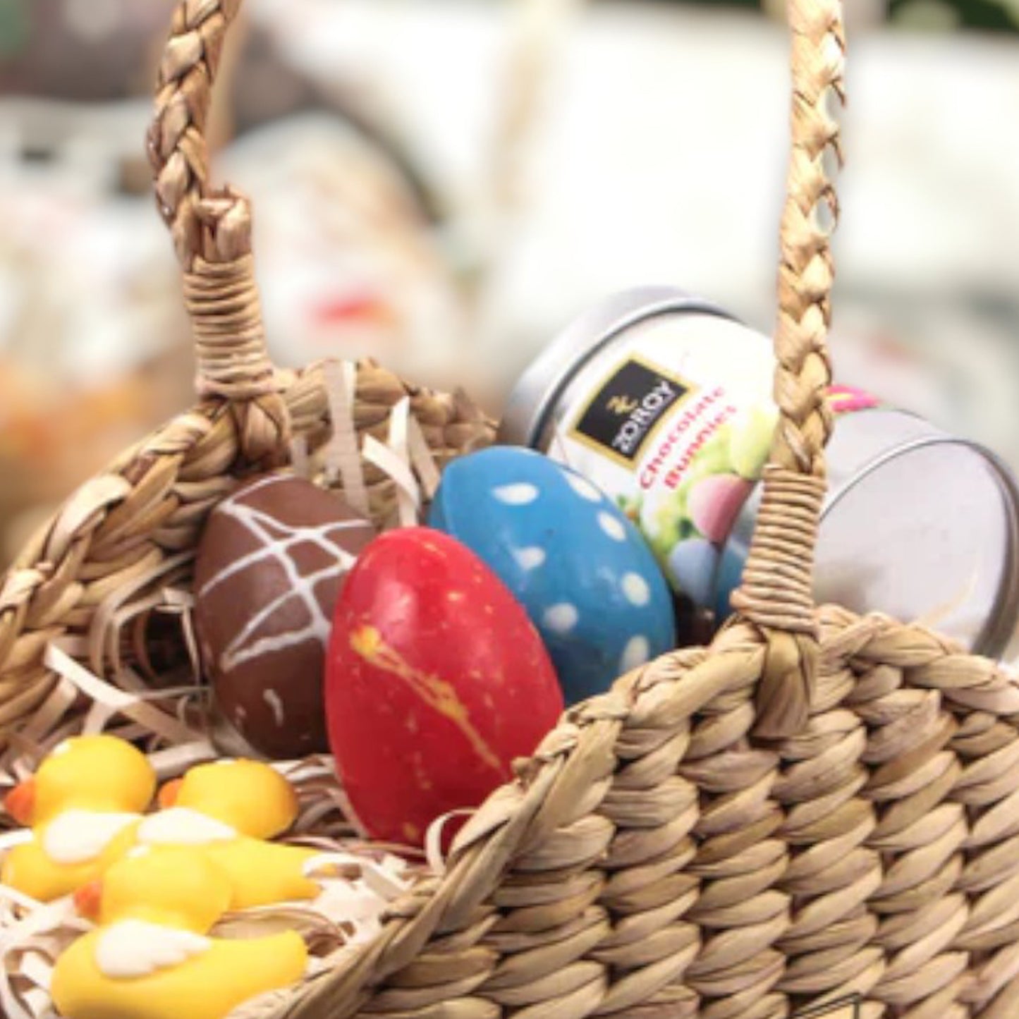 ZOROY Chocolate Natural Easter Basket of Happiness