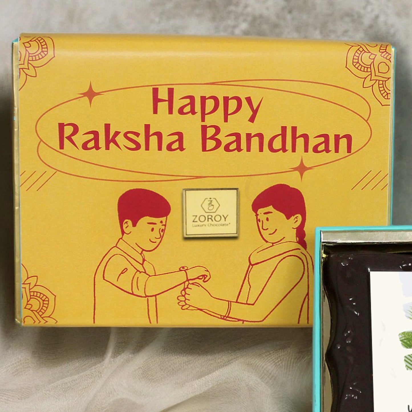 ZOROY Happy Rakhi Photo frame chocolate with edible photograph