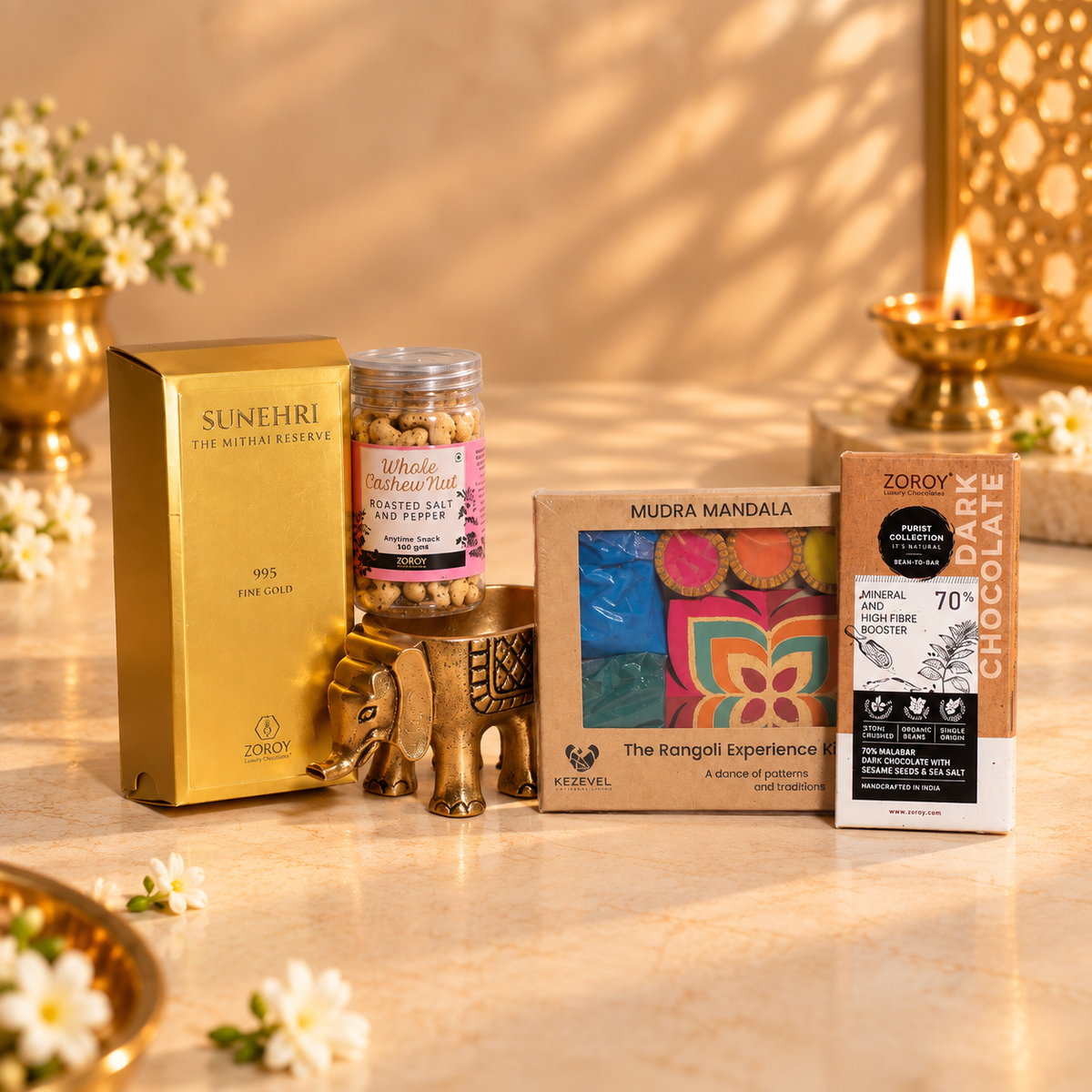 ZOROY Prestige Premium Gift Hamper | Gourmet Chocolates & Pepper Cashews | Diwali, Corporate & Bulk Gifting**"