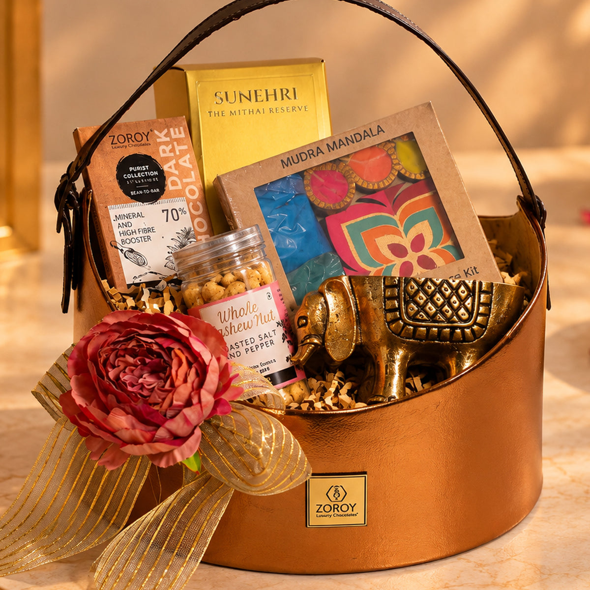 ZOROY Prestige Premium Gift Hamper | Gourmet Chocolates & Pepper Cashews | Diwali, Corporate & Bulk Gifting**"