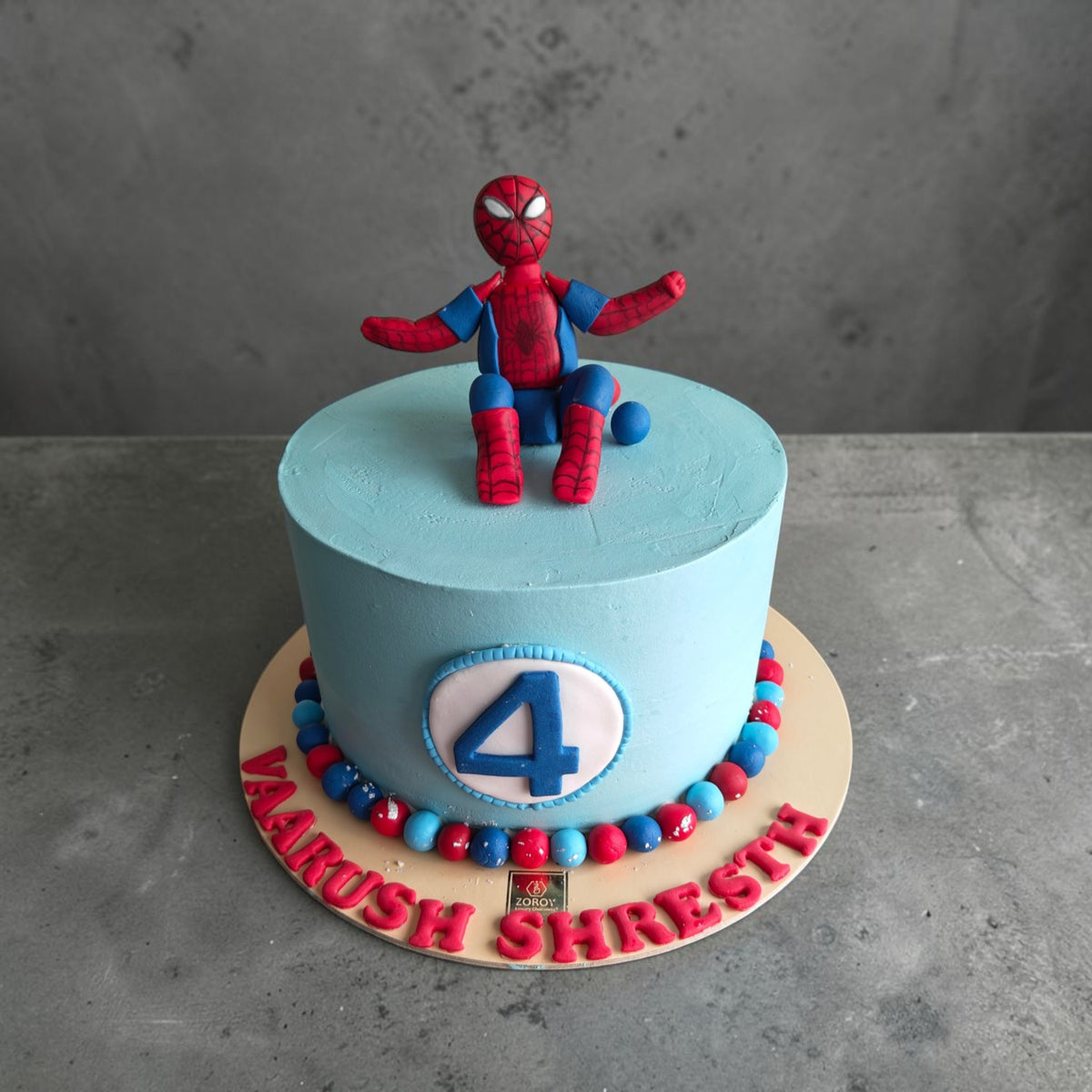 Spiderman Theme Birthday Cake