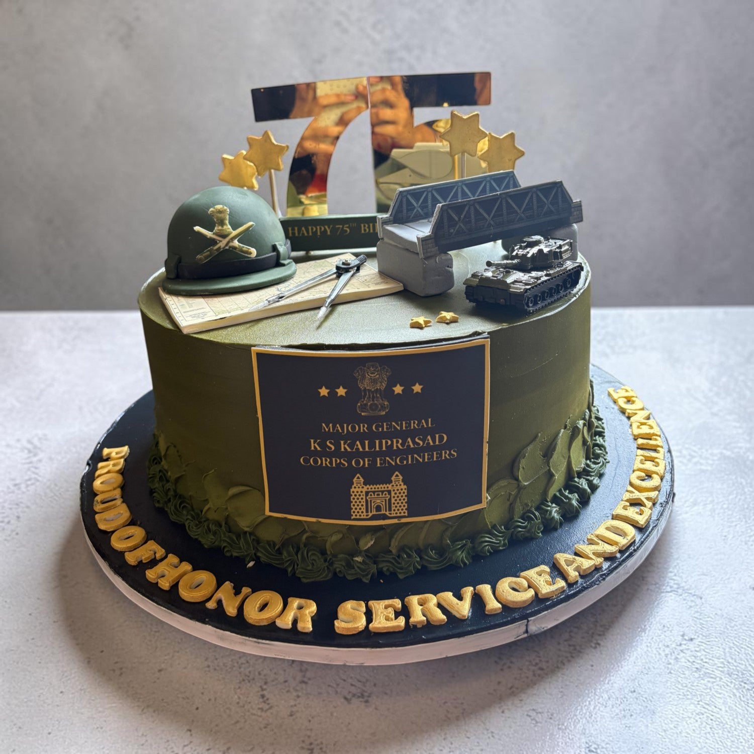 Army Retirement Theme Cake