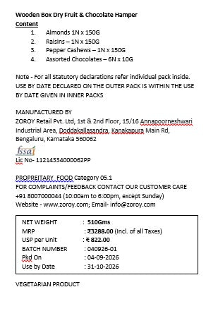 ZOROY Wooden Box Dry Fruit & Chocolate Hamper | Diwali Corporate Gifts | Employee, Client & Family Gifting