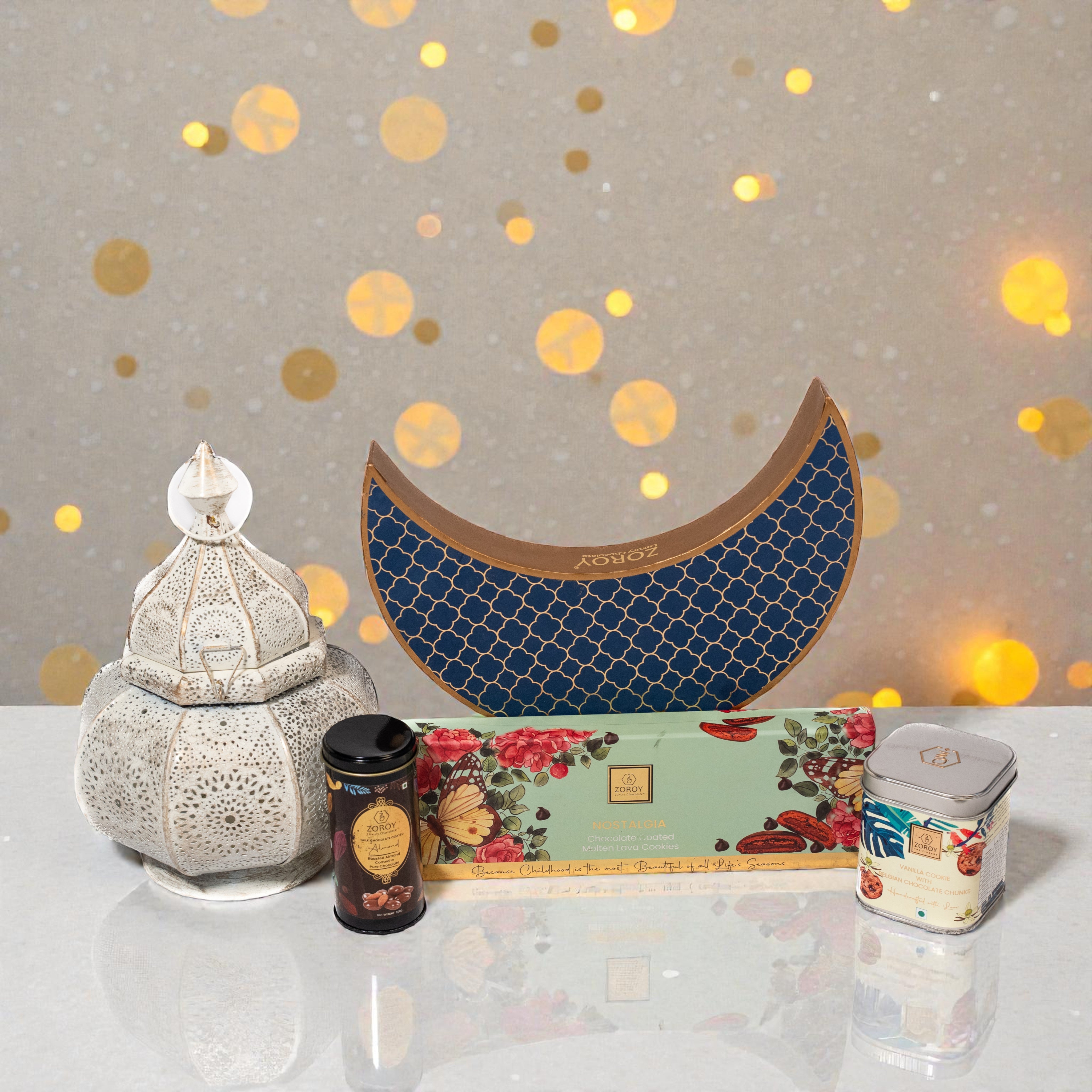 ZOROY Club Hamper Large For Eid | Box with Assorted Dry Fruit Filled Dates |Filled With Roasted Pistachio, peeled orange wholes,Roasted hazelnuts and chocolate coated almond stuffed dates | Khajur dry fruit |Natural Sweetener